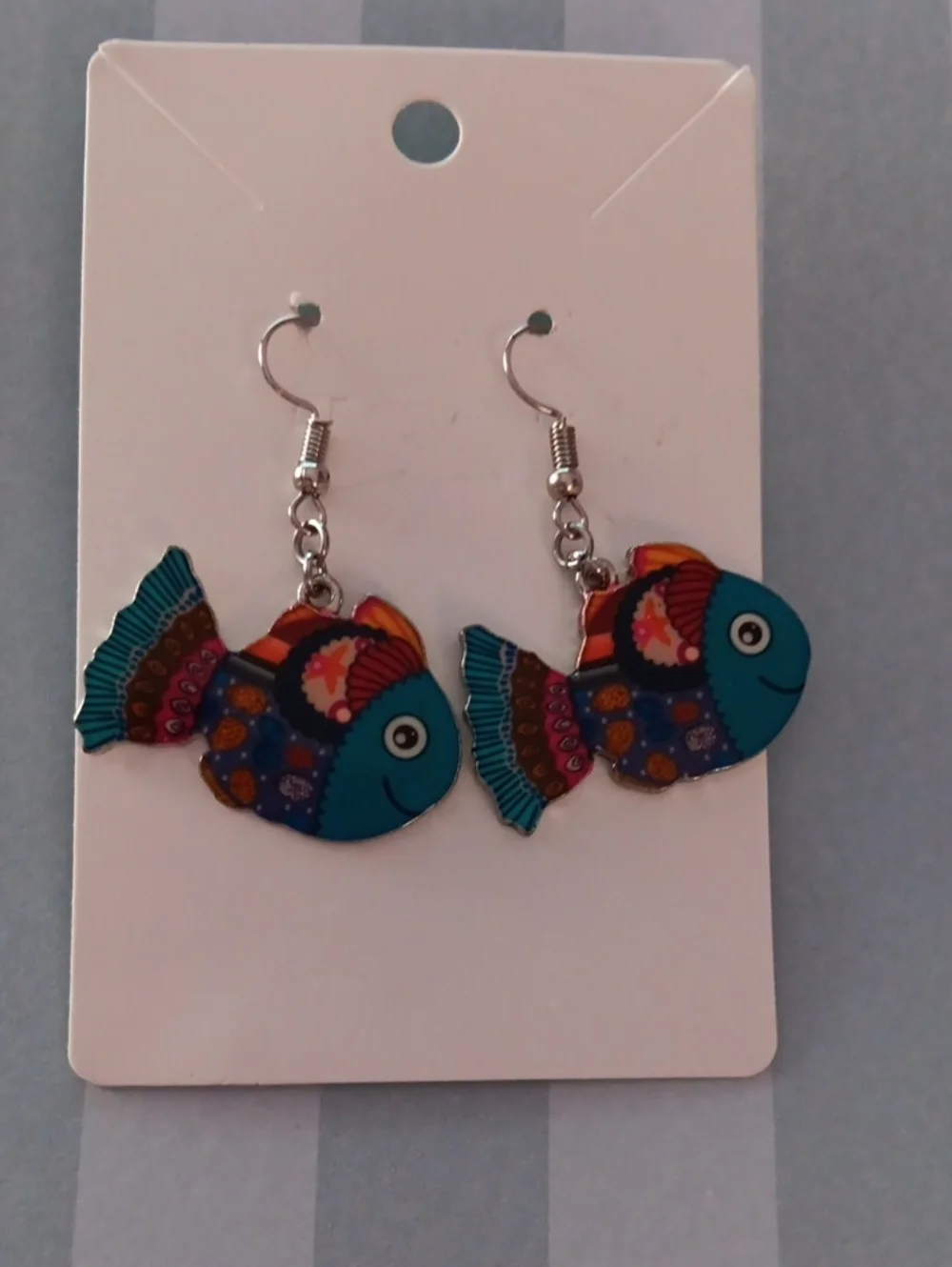 Colorful Fish 🐟 Enamel Drop Earrings New!